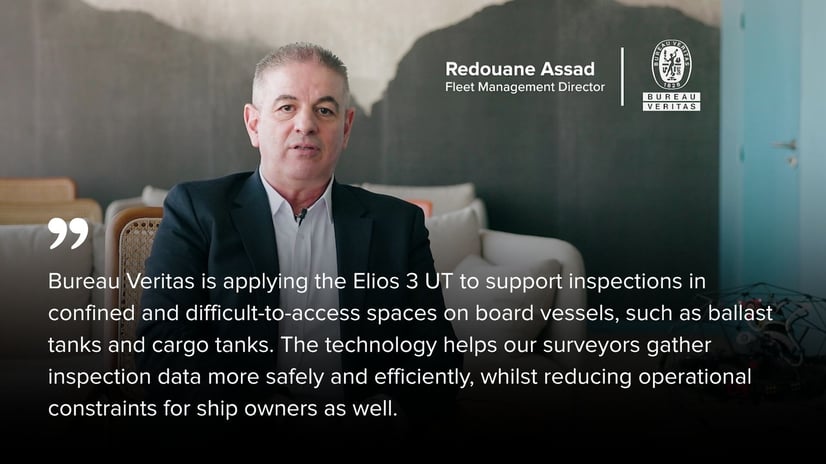 Bureau Veritas and Flyability Collaboration. Quote from Redouane Assad on Remote Inspection Techniques