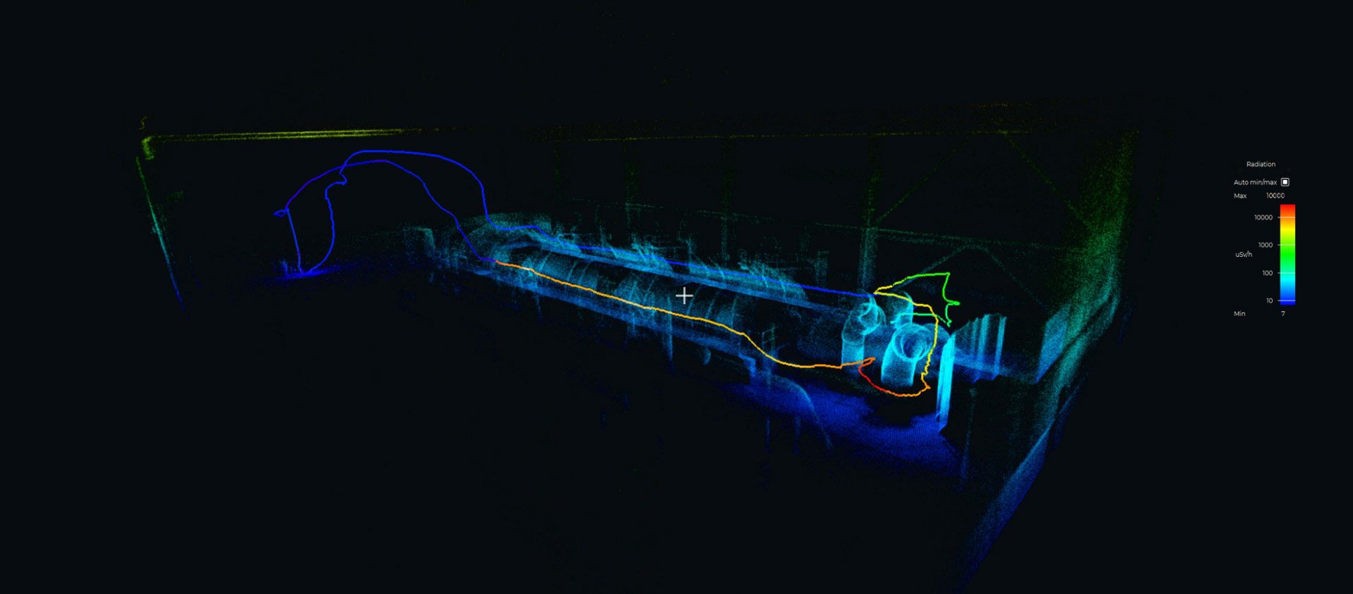 Turbine-Deck-3D-model---RAD-Trajectory---Right-Side-View---Elevation-Color-Scheme---Isolated-#2