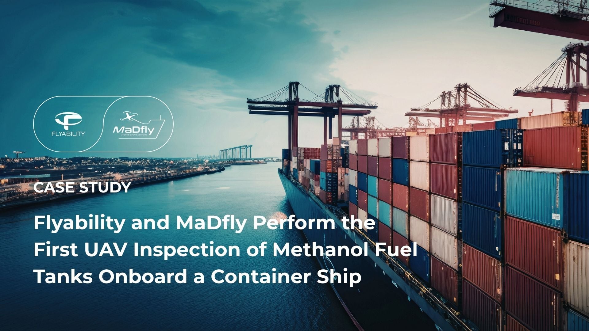 Drone Inspects Methanol Fuel Tanks of a Container Ship